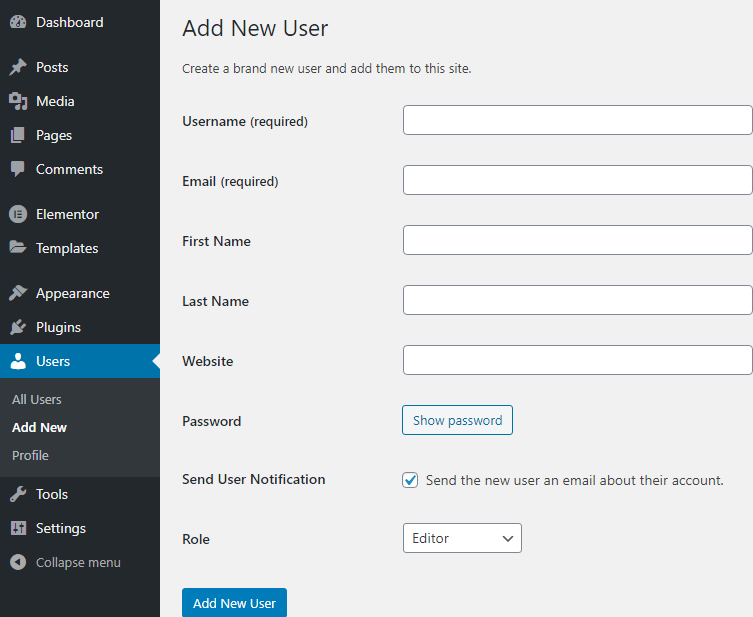 add user as editor